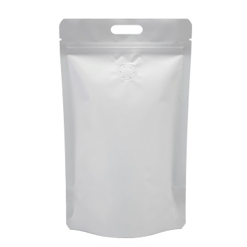 Buy online 5kg White Matt With Handle and Valve Stand Up Pouch Bag with Zip Lock SP8